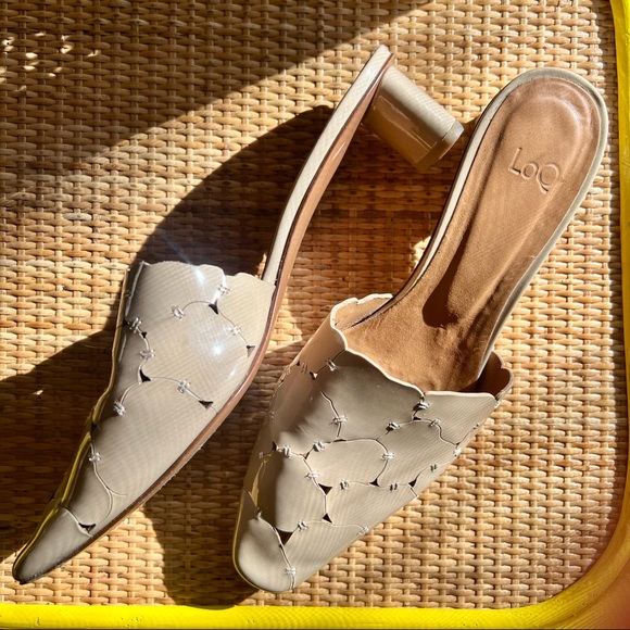 LOQ BEIGE LEATHER MULES | 39 - Picture 7 of 11